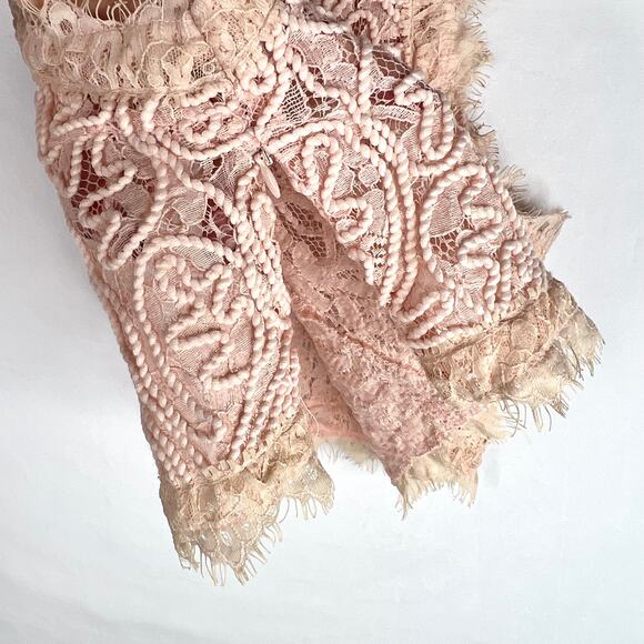 Sans Souci Pink Crochet Lace Tank Top XS/SM - Picture 5 of 7